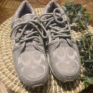 Coach Karine  Gray Monogram Sequin Sneakers